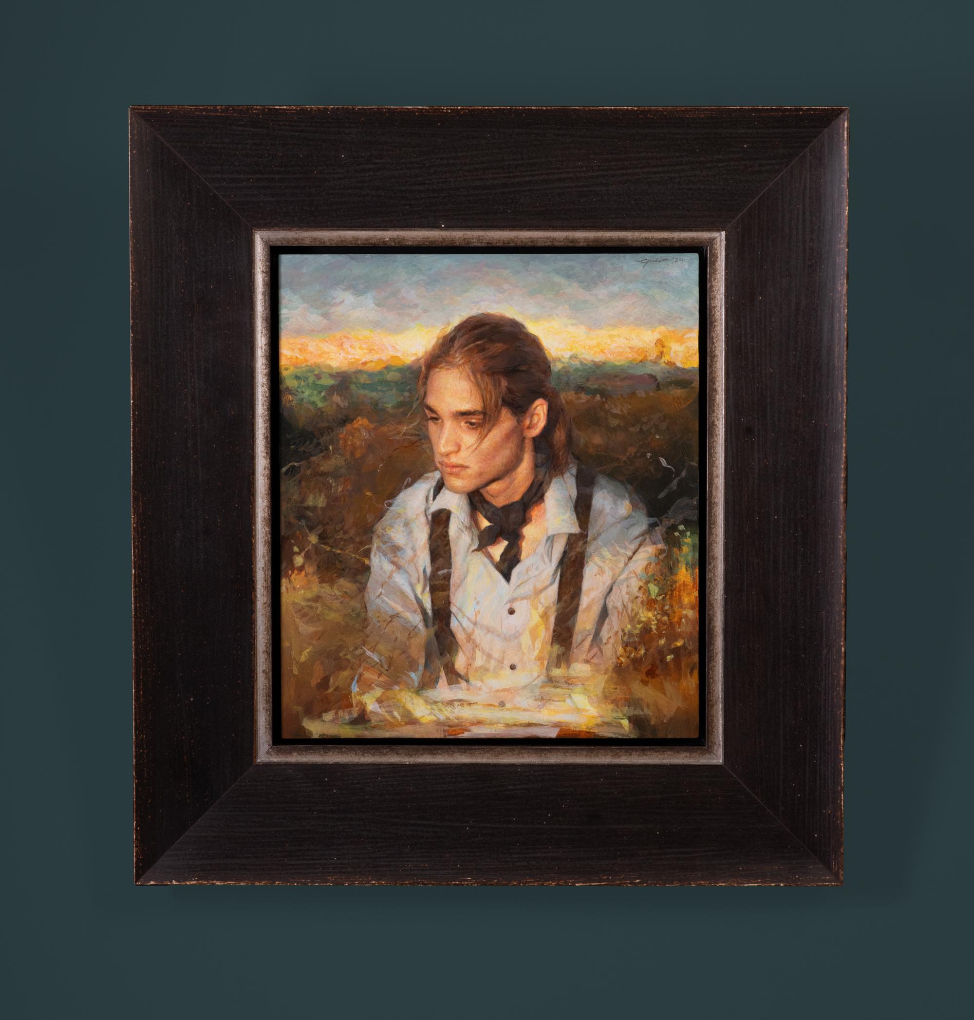 Una lettera a casa - Painting di Julio Reyes