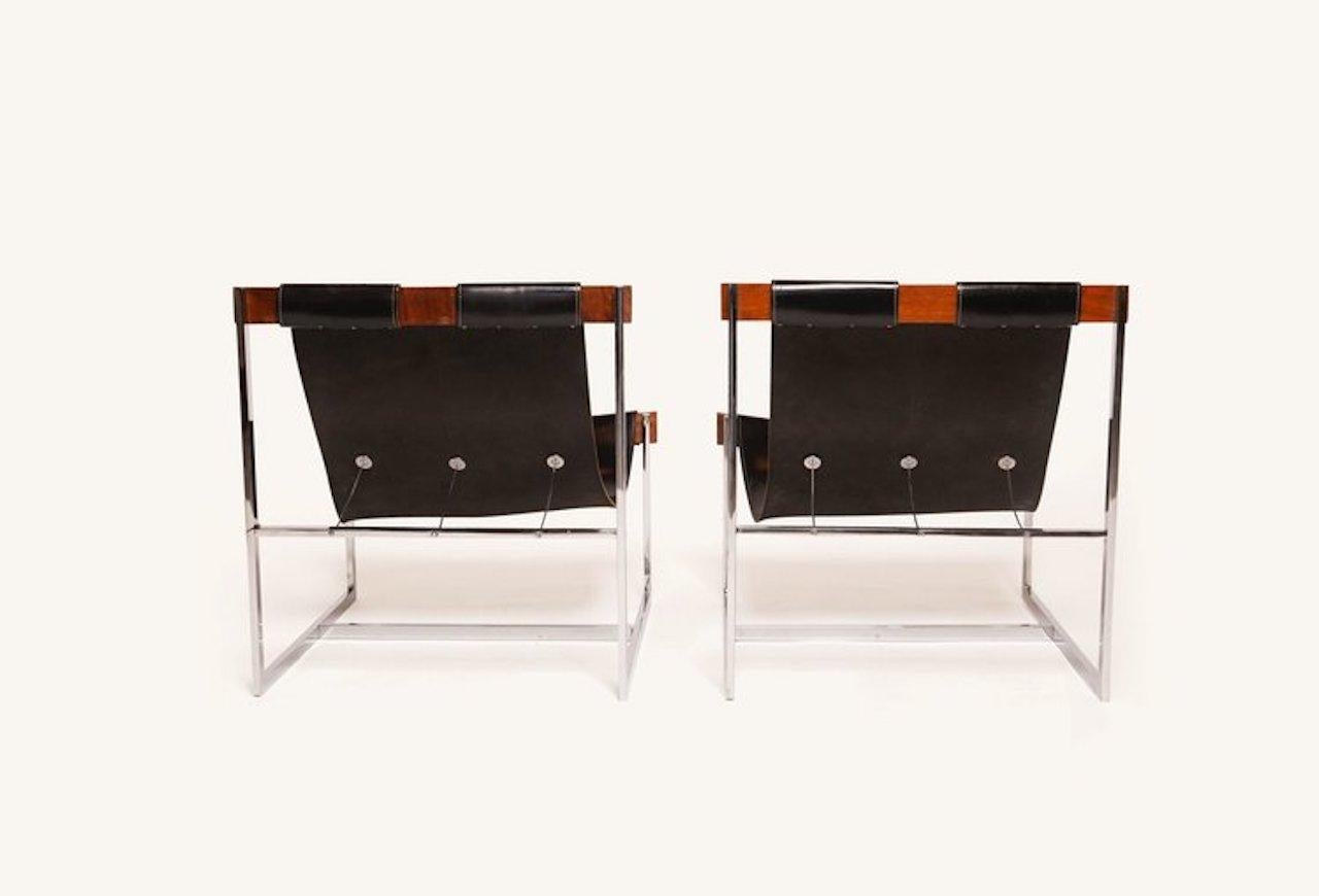 Julio Roberto Katinsky Sling Chairs In Good Condition In Long Island City, NY