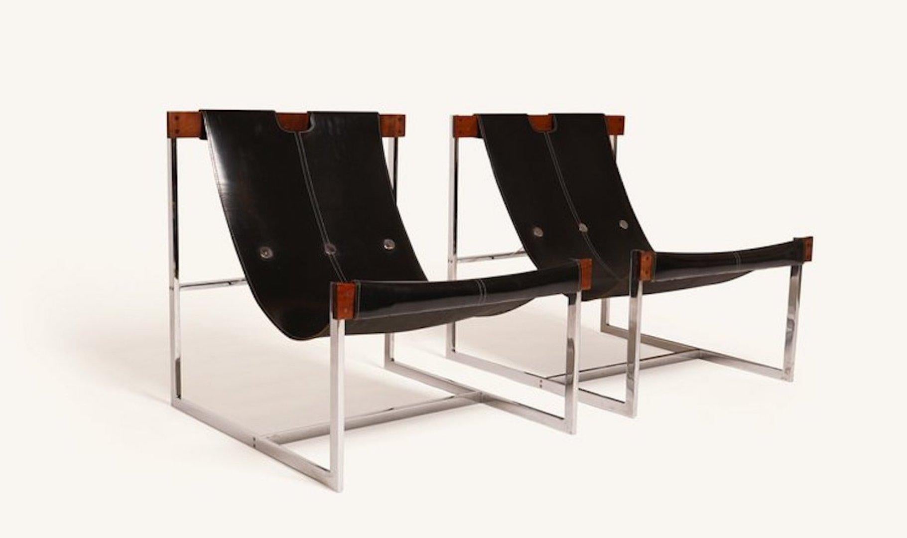 Leather Julio Roberto Katinsky Sling Chairs