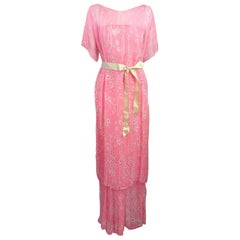 Julio – Seidenchiffon-Trägerloses Abendkleid und Tunika
