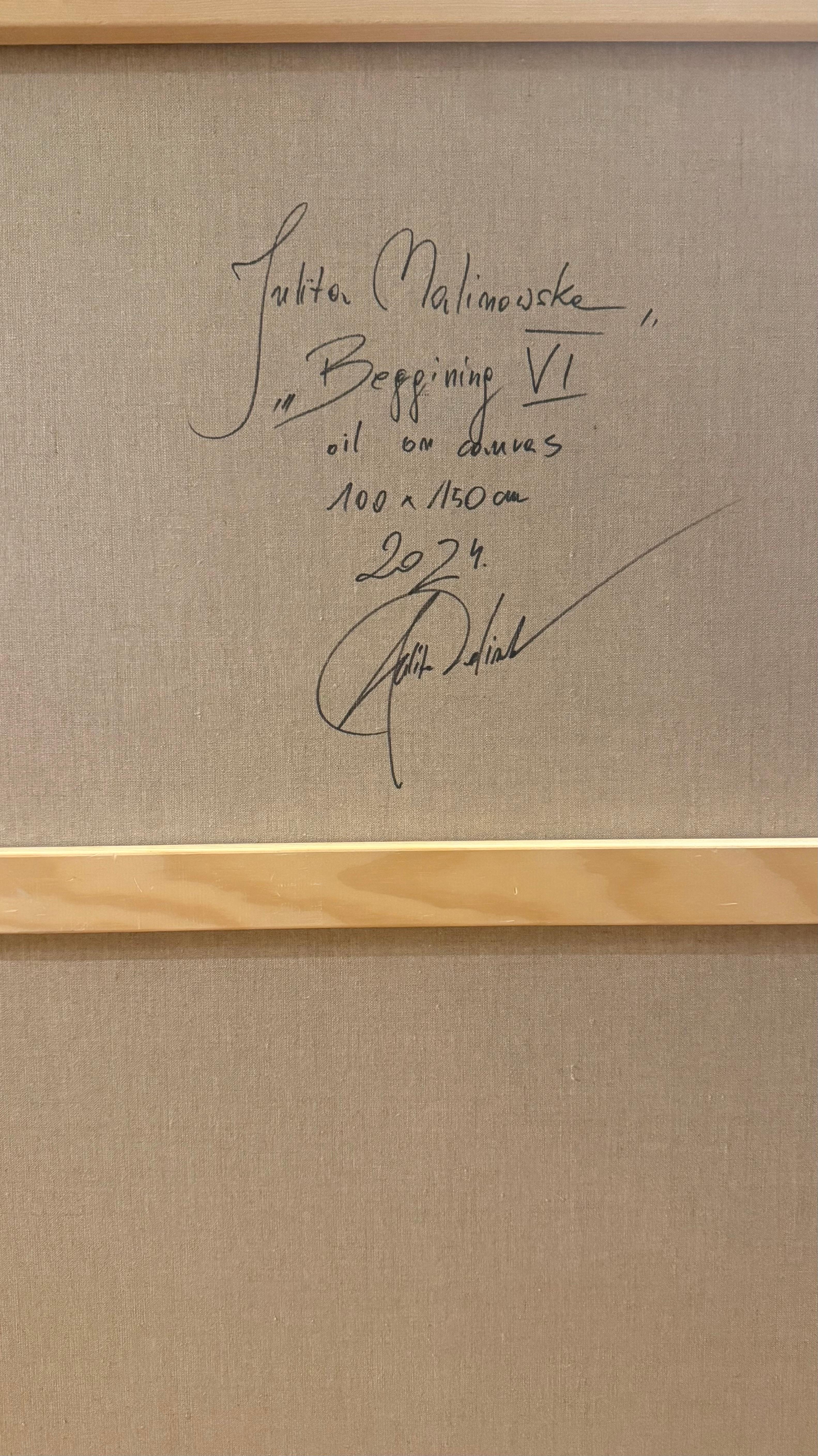 Anfang 6 - Zeitgenössisches figuratives Ölgemälde, Strandansicht, Meeresküste im Angebot 4