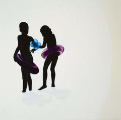 Gestures 20 -Contemporary Minimalistic Figurative Oil Painting, Realism, Beach