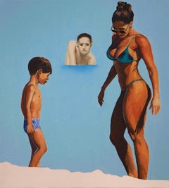 Judgment V - Modern Figurative Oil Painting, Sea View, Beach, Realism