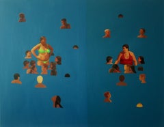 Momias - Pintura al óleo figurativa contemporánea, Realismo, Modernismo, Paisaje marino