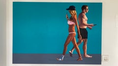 Zeitgenössisches figuratives Ölgemälde, Meeresansicht, Realismus, Strand