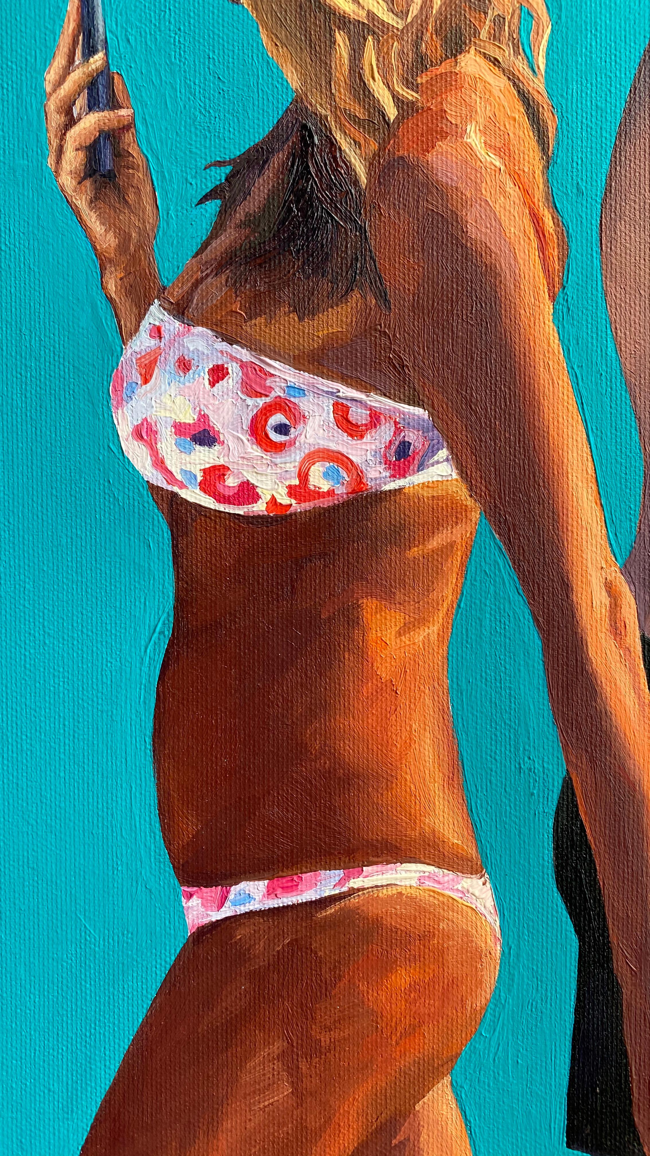 Passaggio - Pittura a olio figurativa contemporanea, vista sul mare, realismo, spiaggia in vendita 1