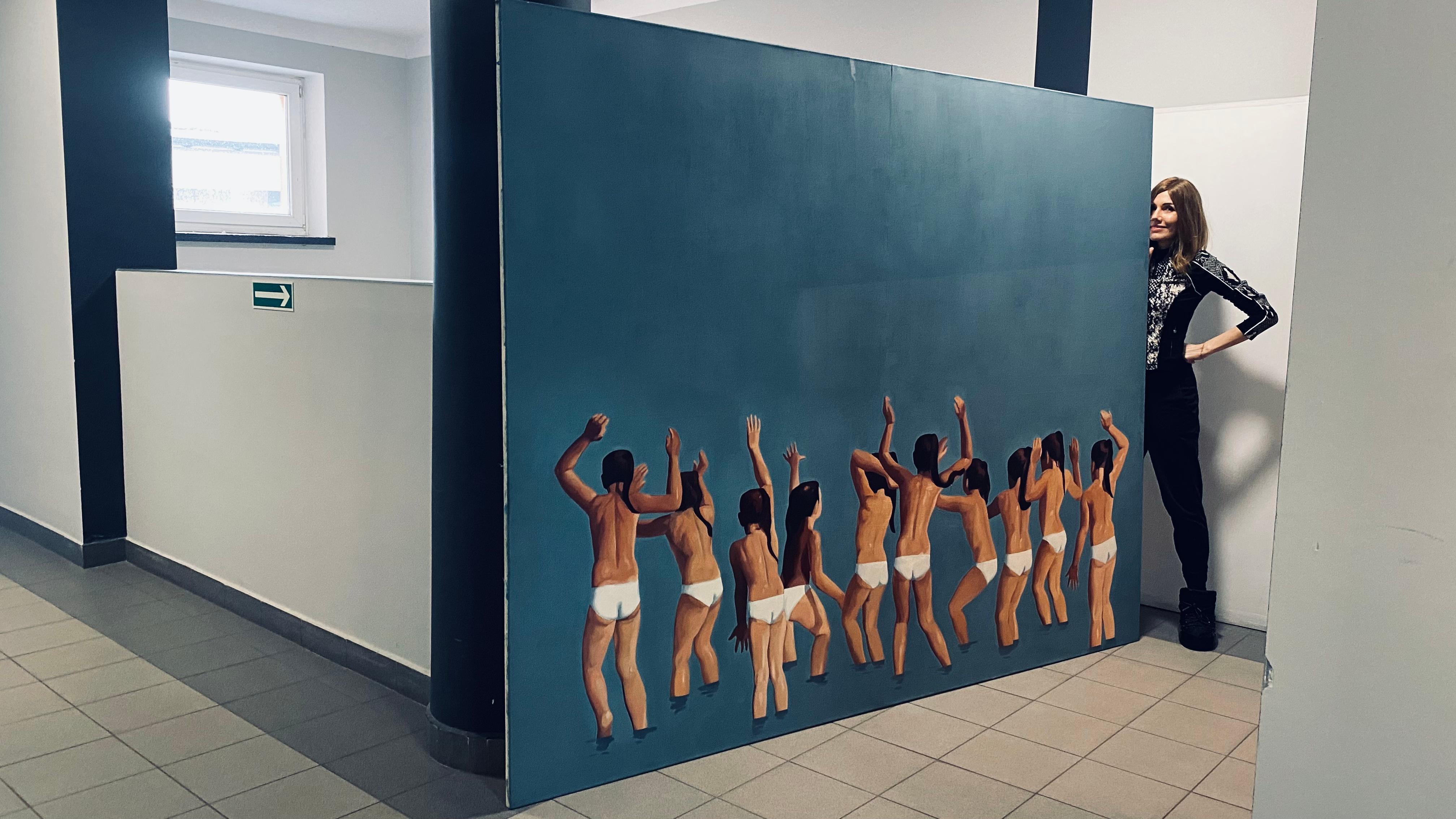 ORACIÓN - Formato muy grande,  Pintura figurativa al óleo contemporánea 10
