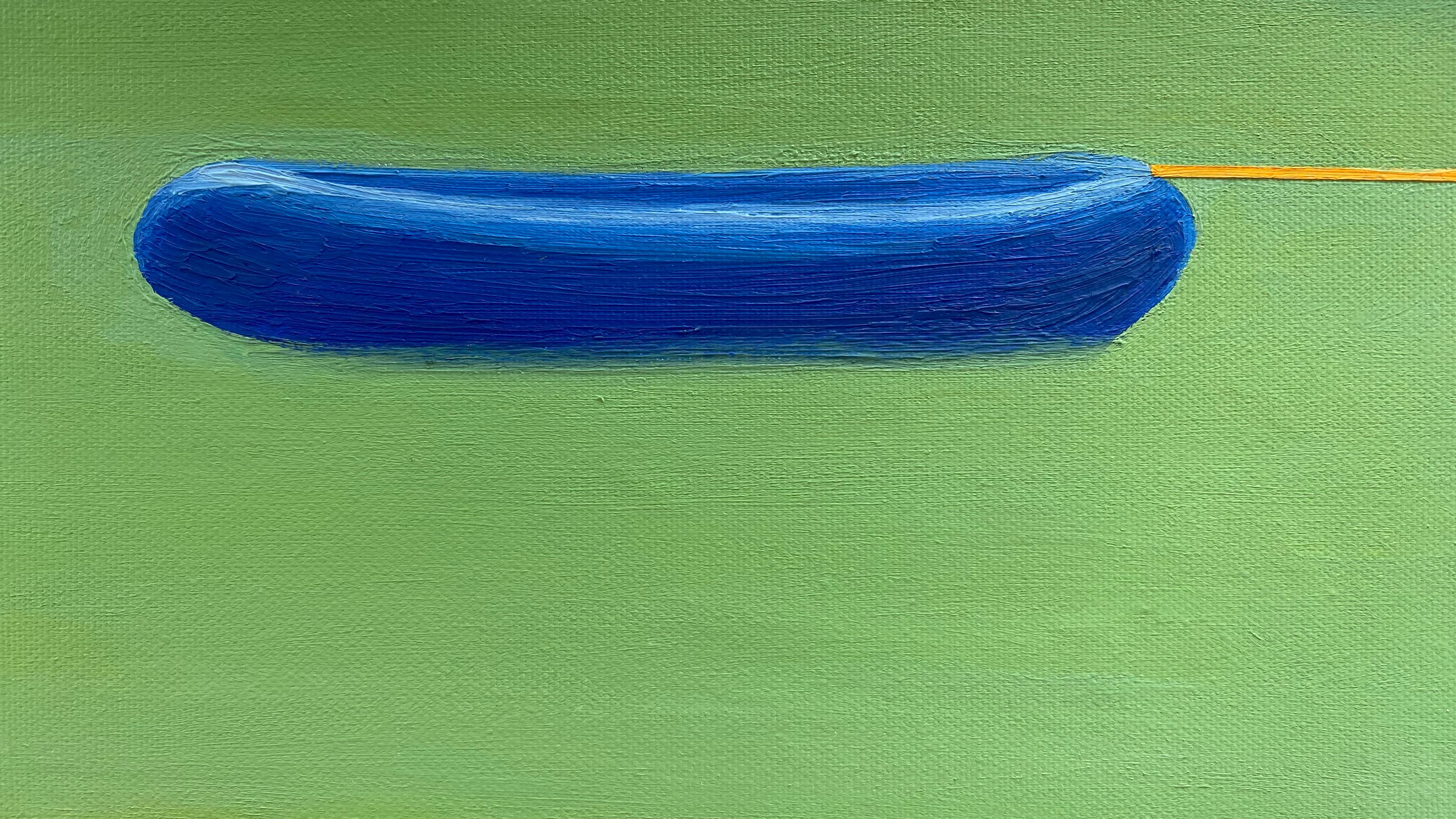 VII.2007 IV, En el barco 1 - Pintura al óleo figurativa moderna, Vista al mar, Paisaje en venta 2