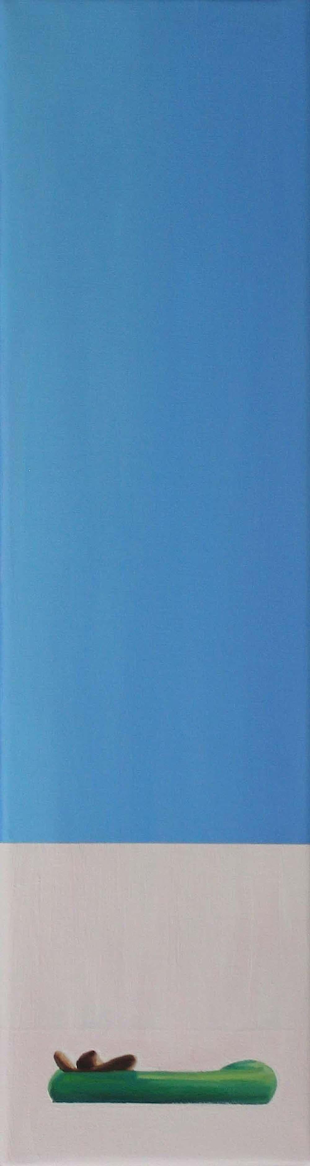 Abstract Painting di Julita Malinowska - VII.2007 IX  In barca 2 - Pittura ad olio figurativa moderna, vista mare, paesaggio