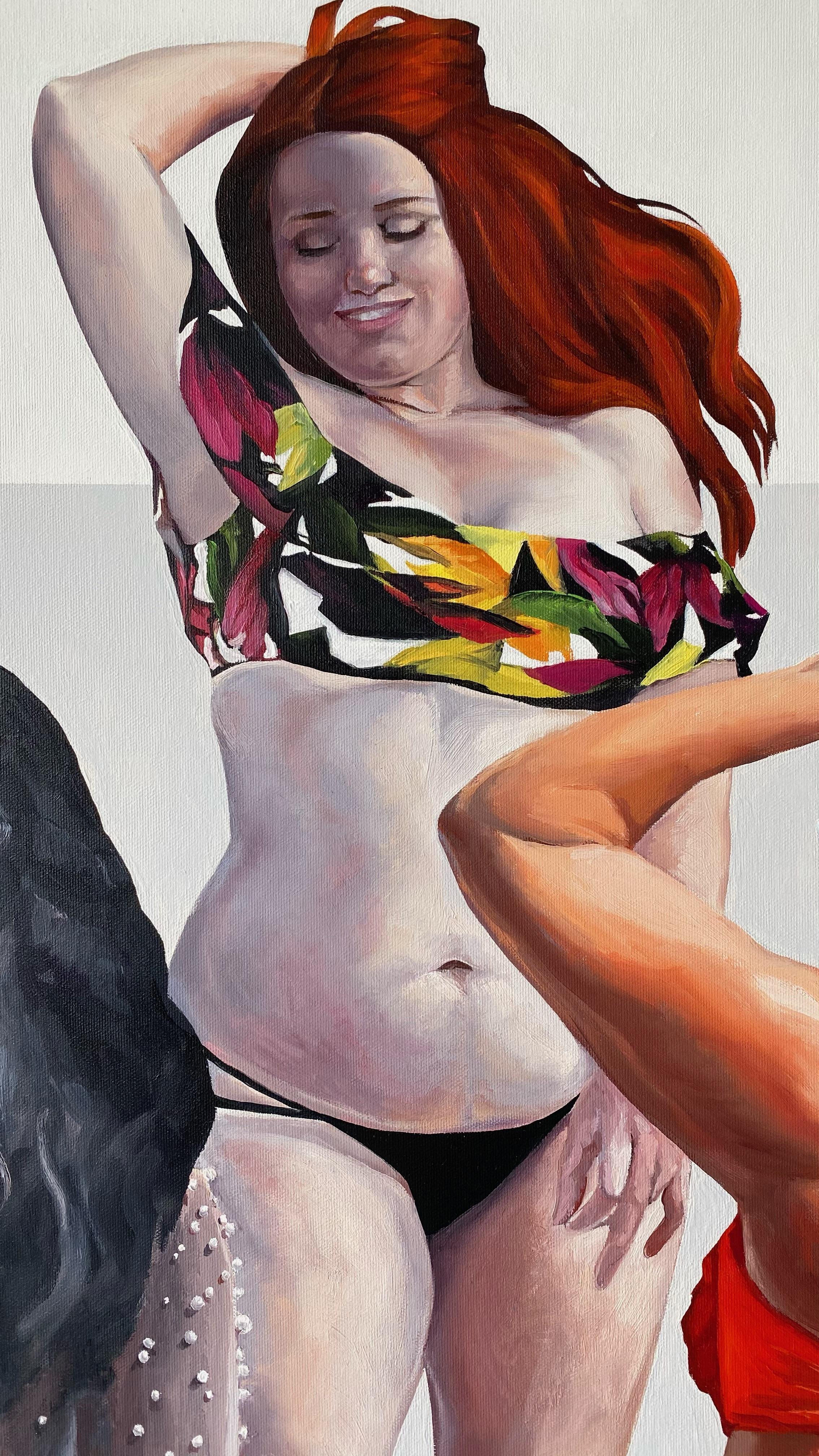 We Will Do It - Quadro di grande formato, pittura ad olio figurativa contemporanea in vendita 3