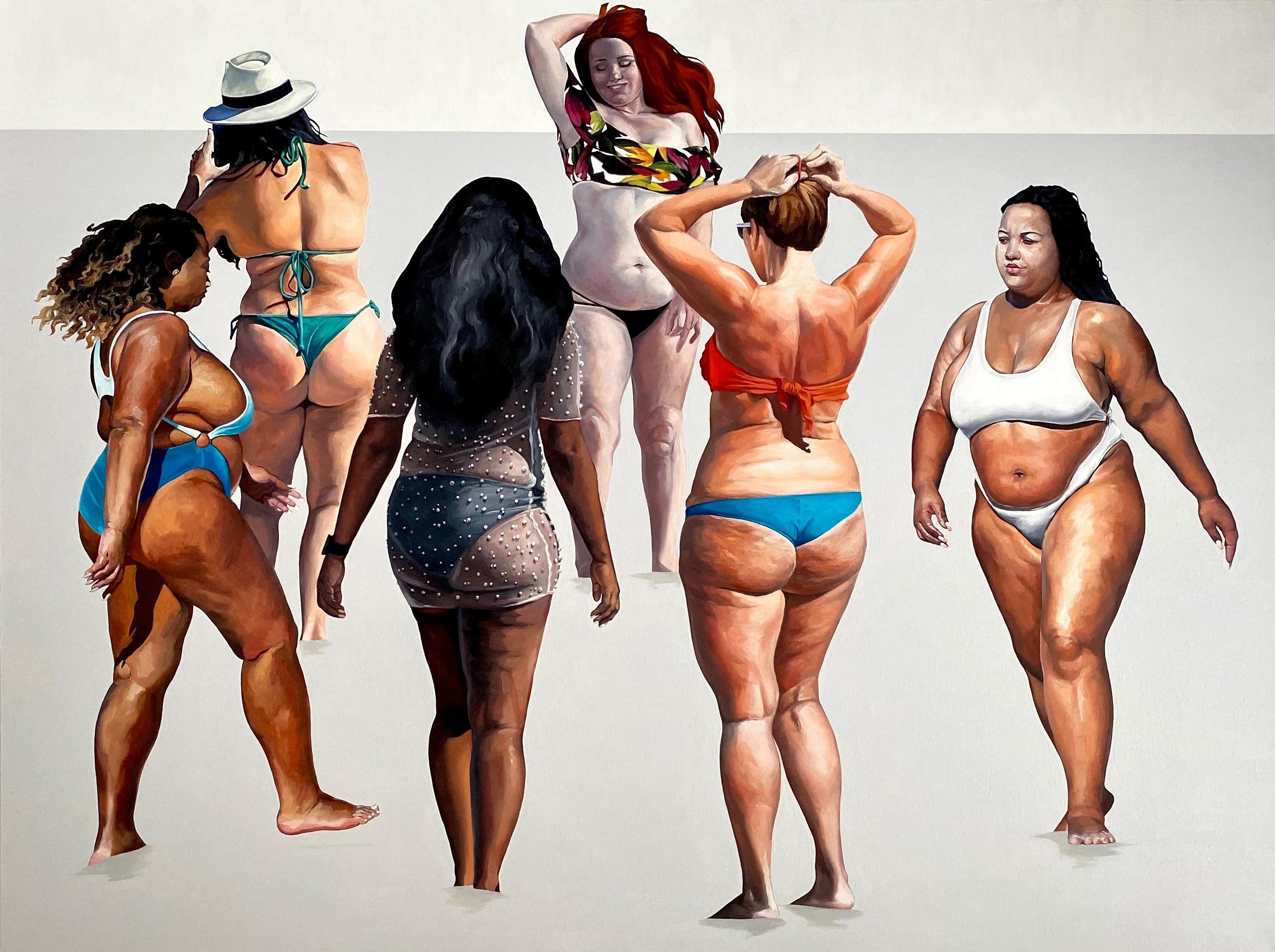 Figurative Painting di Julita Malinowska - We Will Do It - Quadro di grande formato, pittura ad olio figurativa contemporanea