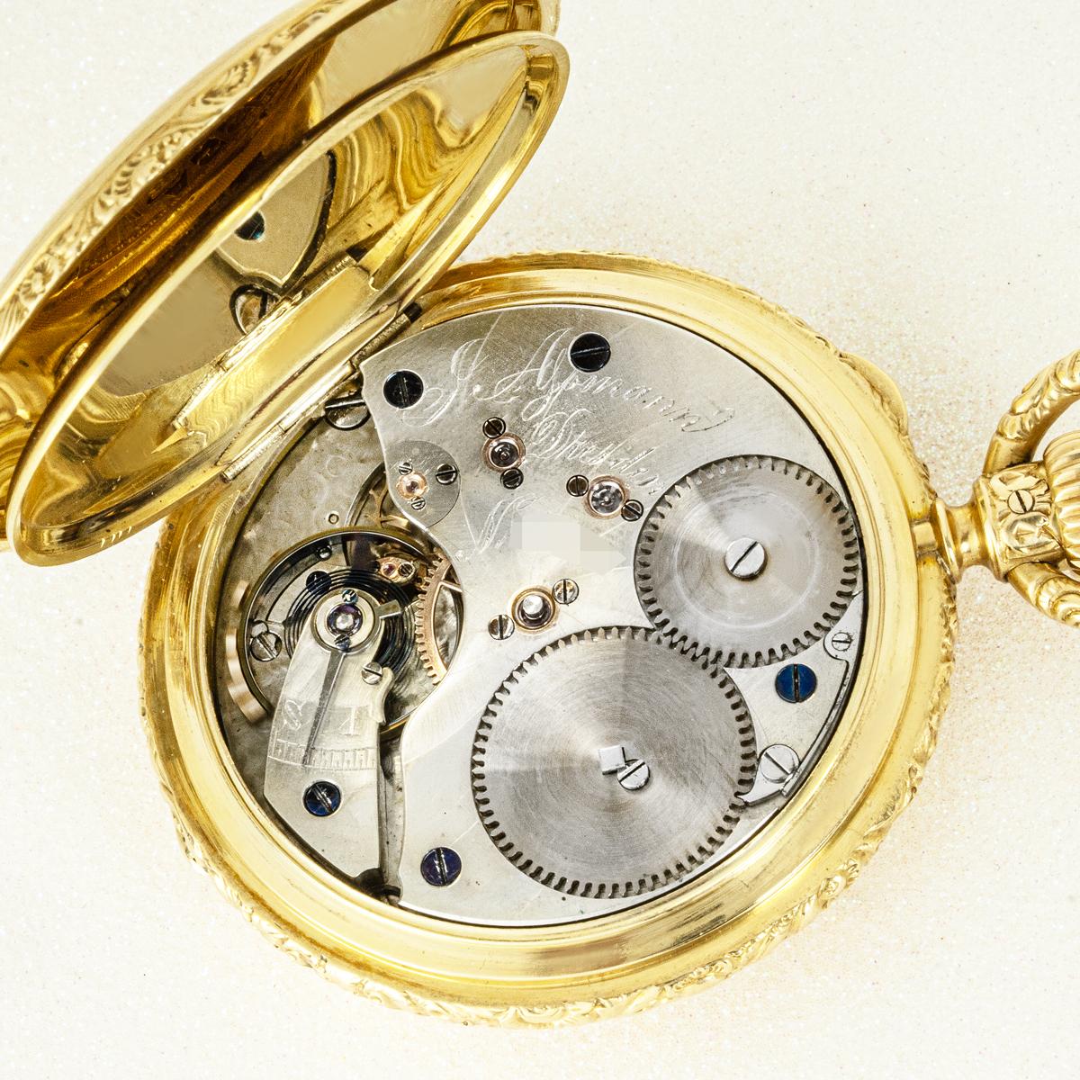 Julius Assmann. Eine schwere Gold Full Hunter Taschenuhr C1880s im Angebot 1