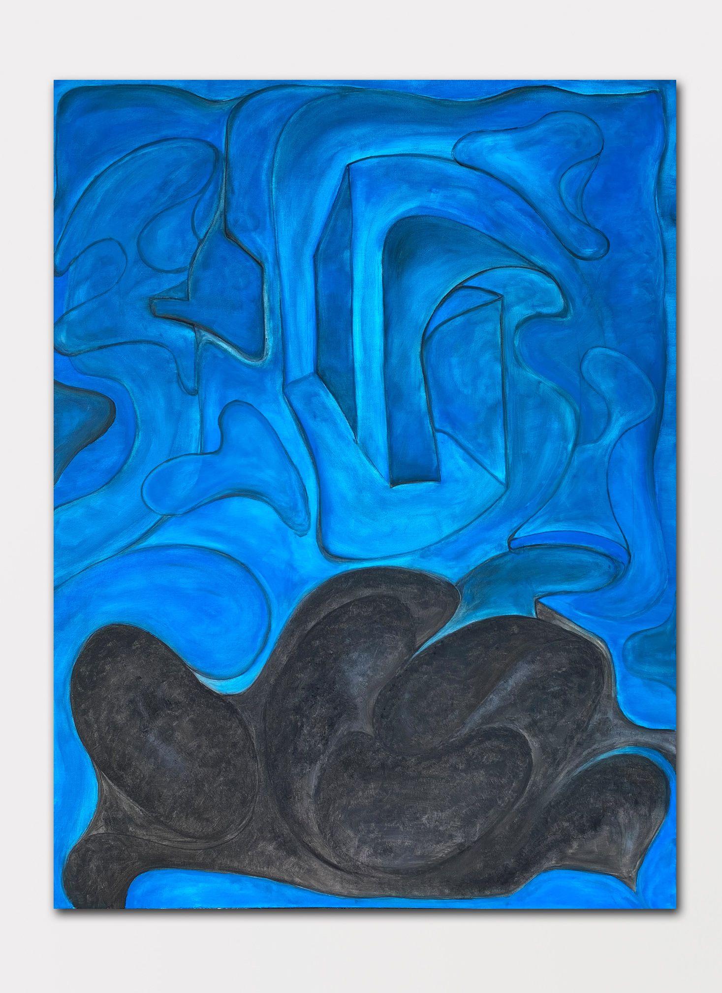 Blu Rothko, Pittura, Olio su tela - Painting Astratto di Julius Babilonia
