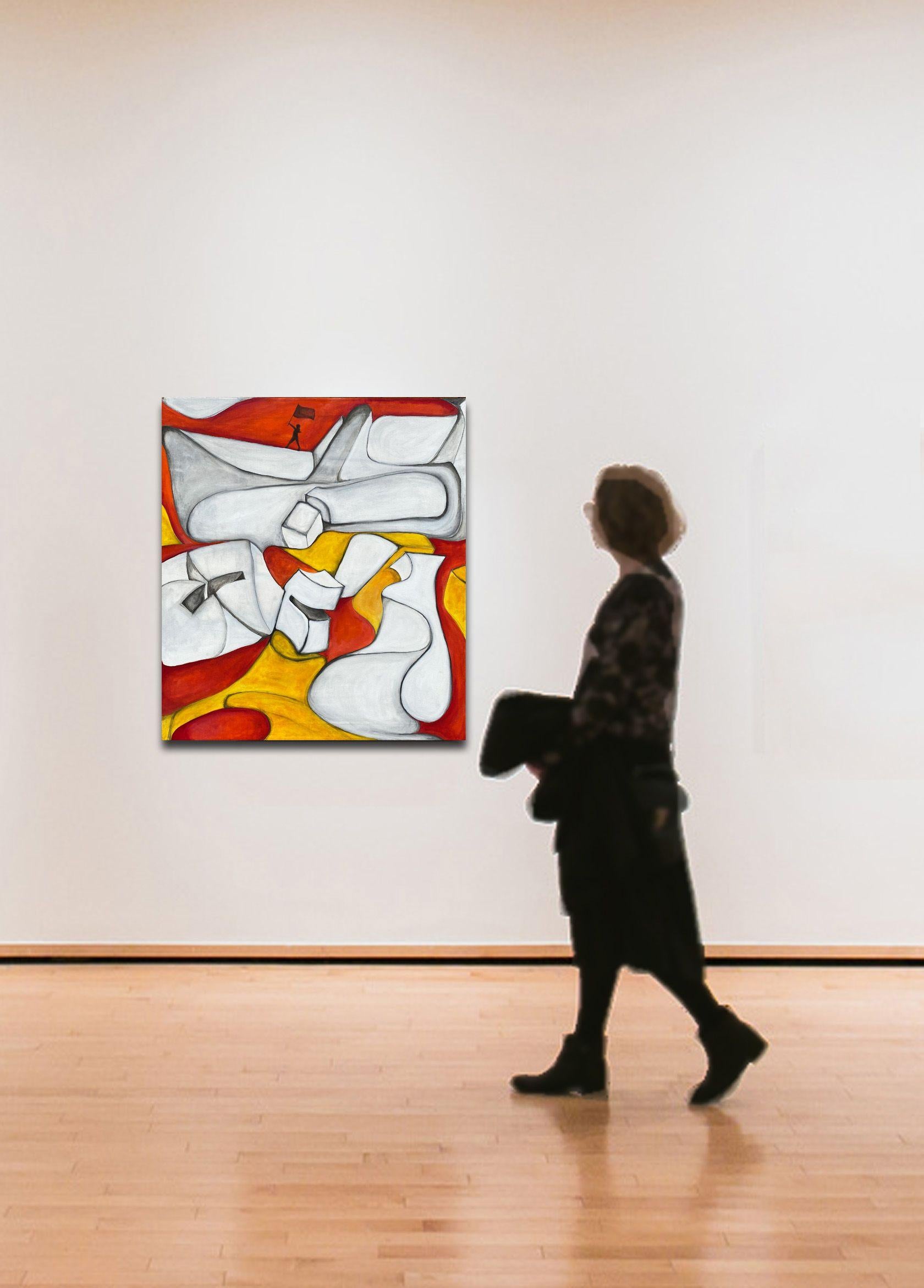 In risposta alla nozione di intelligenza artificiale, ho creato una versione di autofinzione o di finzione architettonica comunicando la mia interpretazione delle forme, dei colori e del movimento dell'impatto e dei continui cambiamenti ambientali e