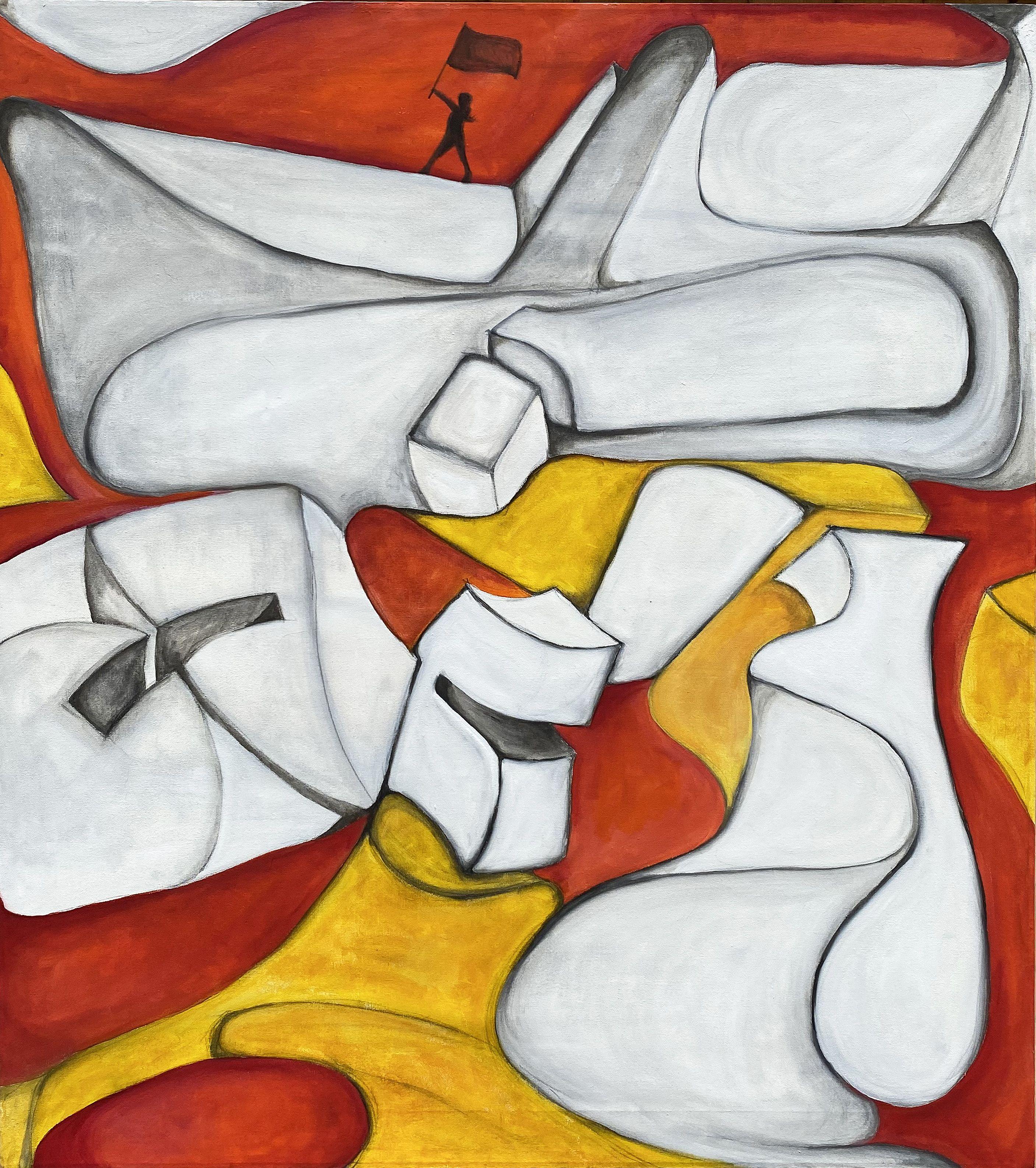 Libertà, Pittura, Olio su tela - Painting di Julius Babilonia