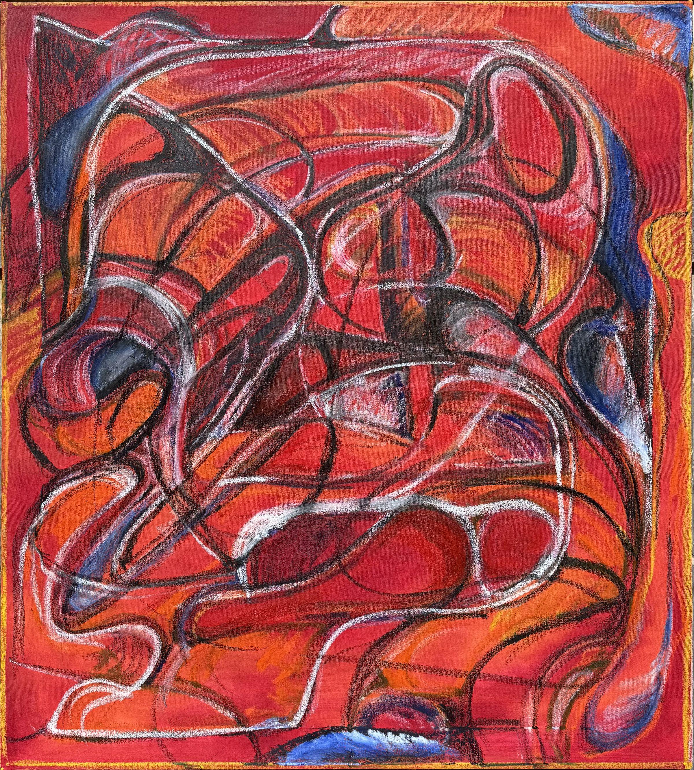 Julius Babilonia Abstract Painting - providential instrument, Painting, Oil on Canvas