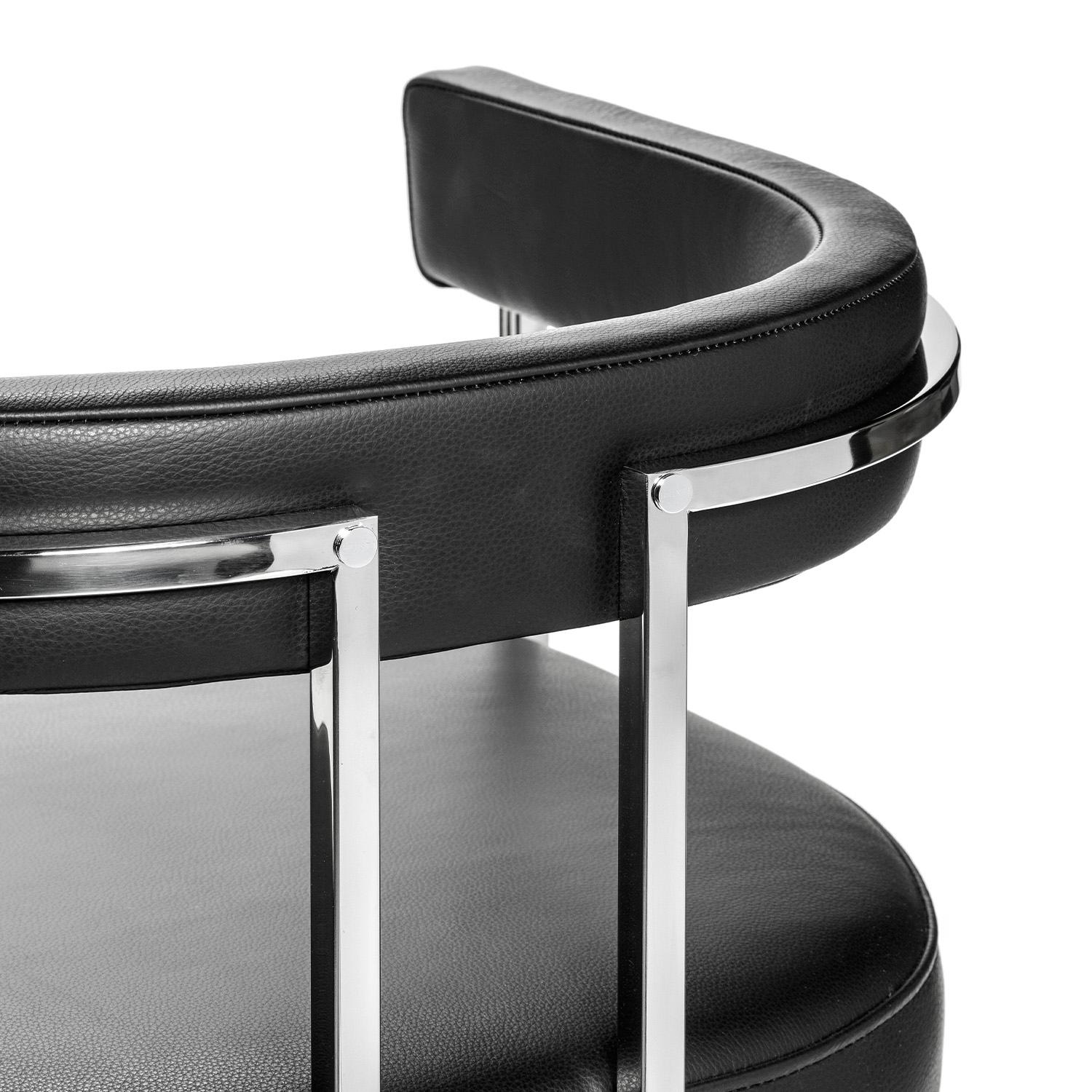 Portugais Tabouret de bar Julius, structure en acier inoxydable, fabriqué à la main au Portugal par Duistt en vente