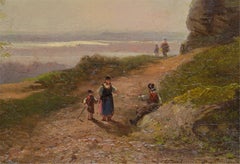 Path by the sea. 1869. Oil on Canvas, 31x53 cm. Signed