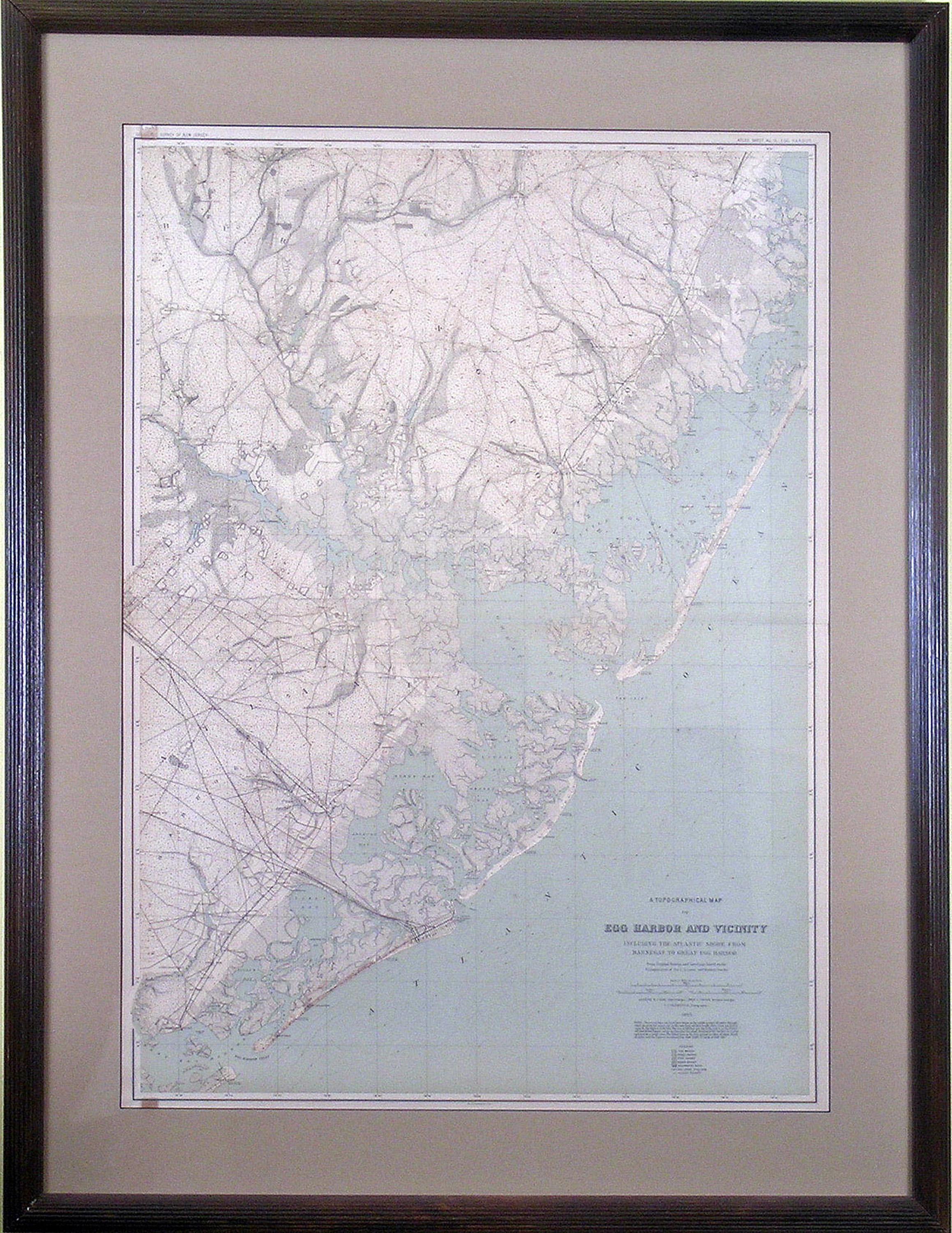 Egg Harbor and Vicinity (New Jersey) - Academic Print by Julius Bien