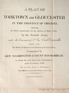 Map of the American Revolution Siege of Yorktown
