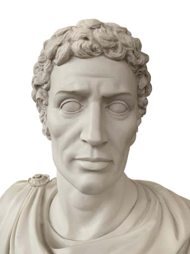 Julius Caesar Bust Sculpture ‘in Toga’, 20th Century In Excellent Condition In Southall, GB