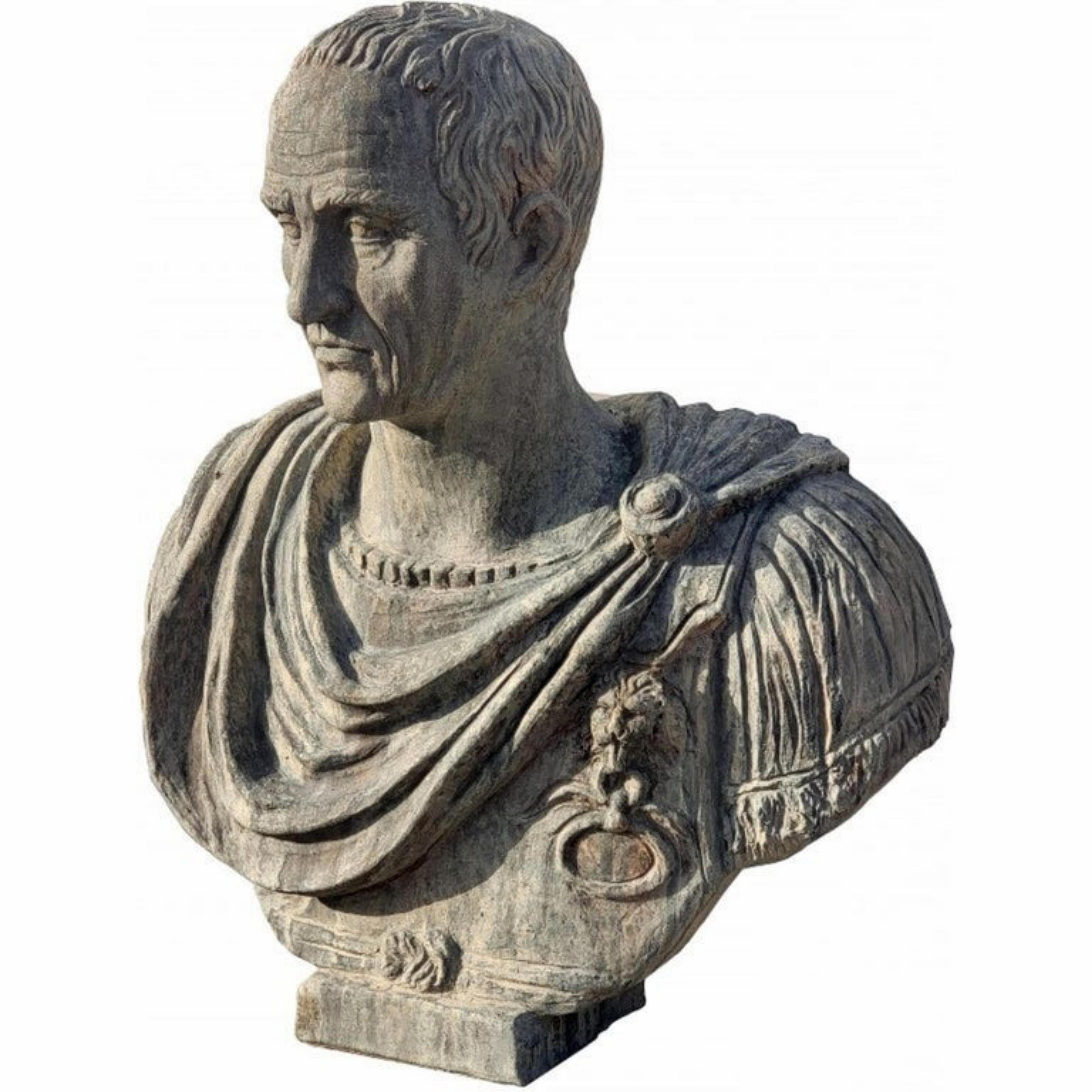 Modern Julius Caesar Copy of a Roman Statue of the Vatican Museums Early 20th Century For Sale