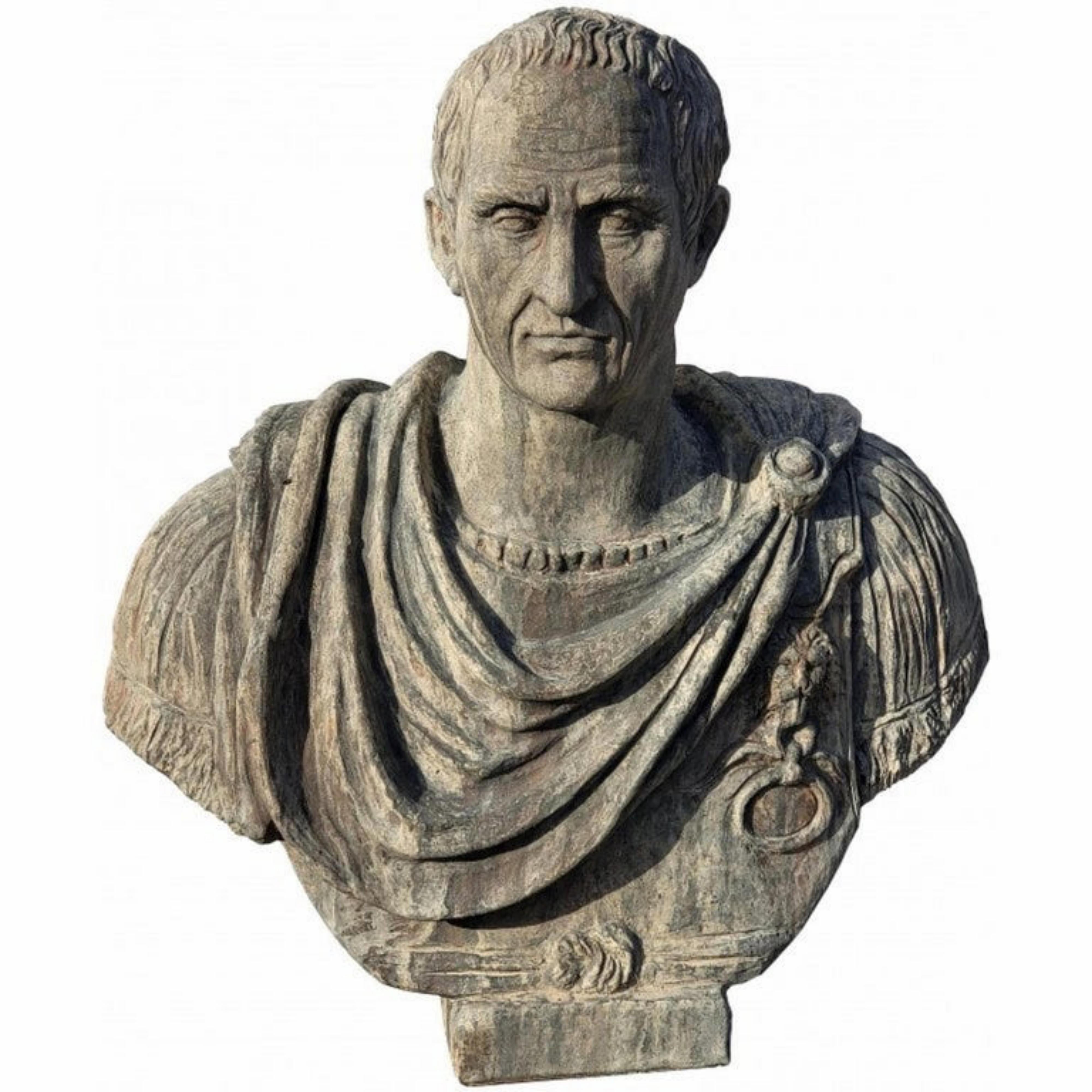 Italian Julius Caesar Copy of a Roman Statue of the Vatican Museums Early 20th Century For Sale