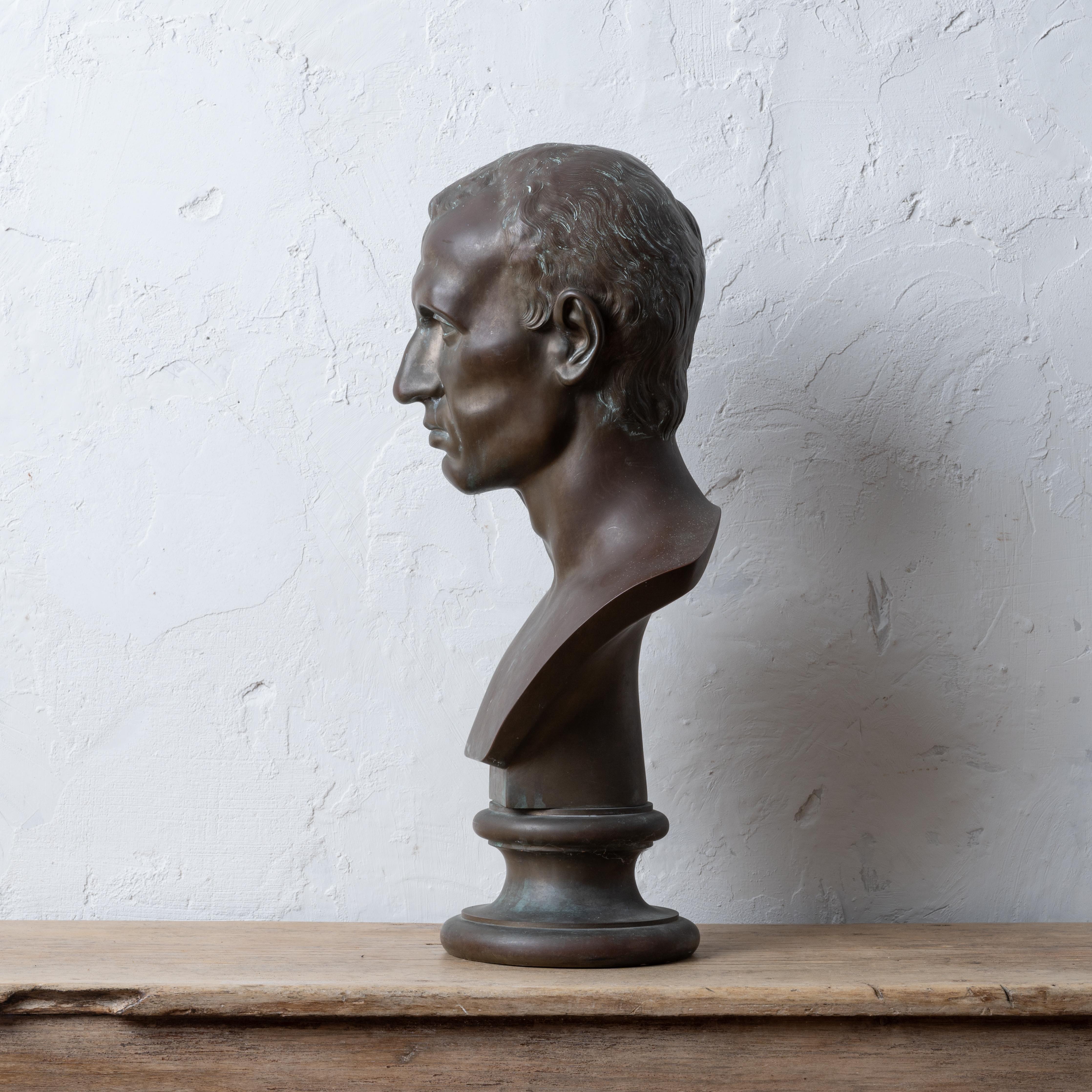 Bronze Julius Caesar Grand Tour Bust