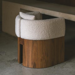 Julius 10y Dining Chair, Mutenye Wood structure, Bouclé, COM option, Portugal