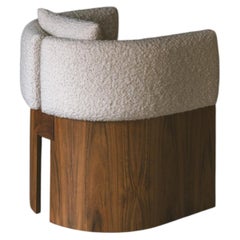 Julius 10y Dining Chair, Mutenye Wood structure, Bouclé, COM option, Portugal