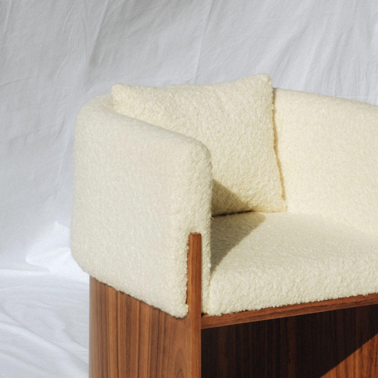 Mid-Century Modern Julius Chair 10y, in Mutenye Wood by Duistt For Sale