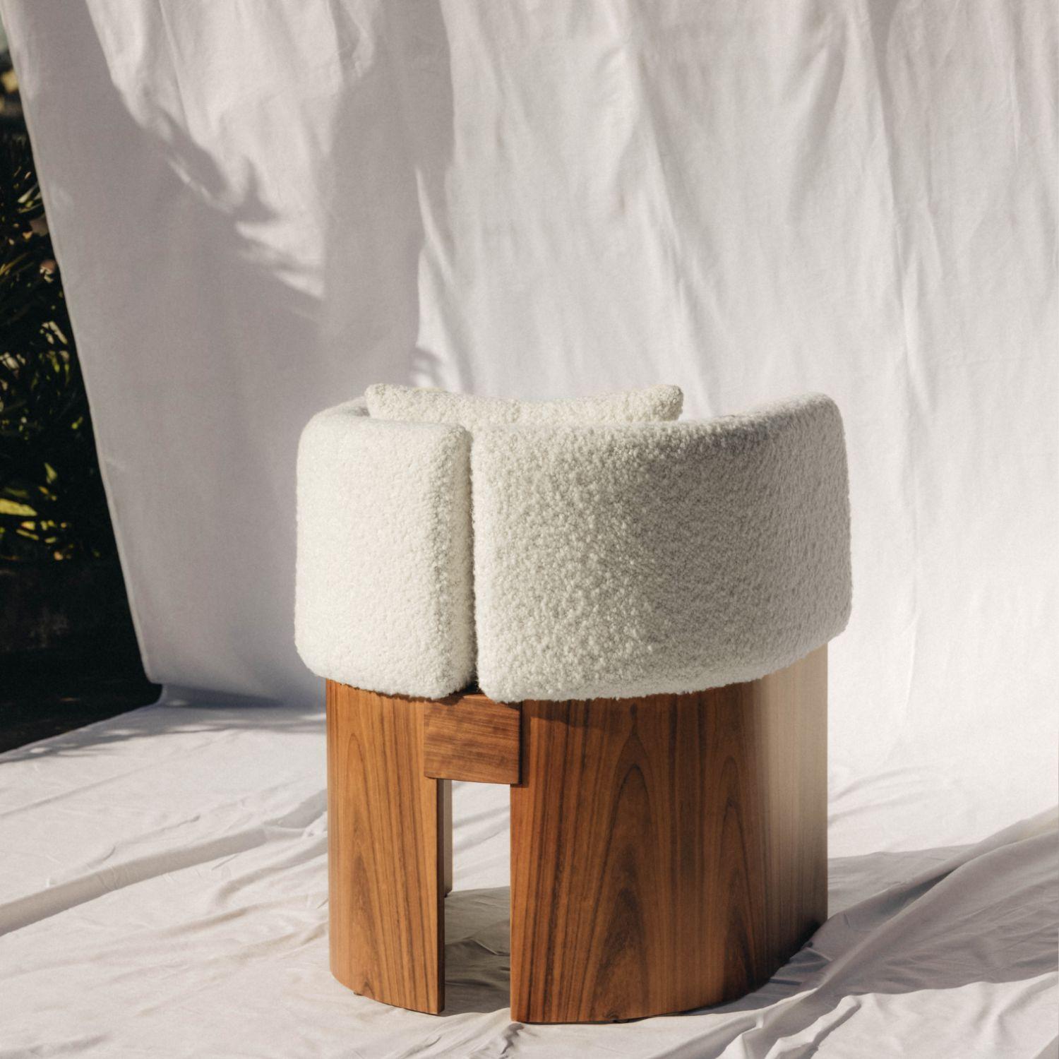 Portuguese 21st Century Julius Chair 10y, in Mutenye Wood, by Duistt For Sale