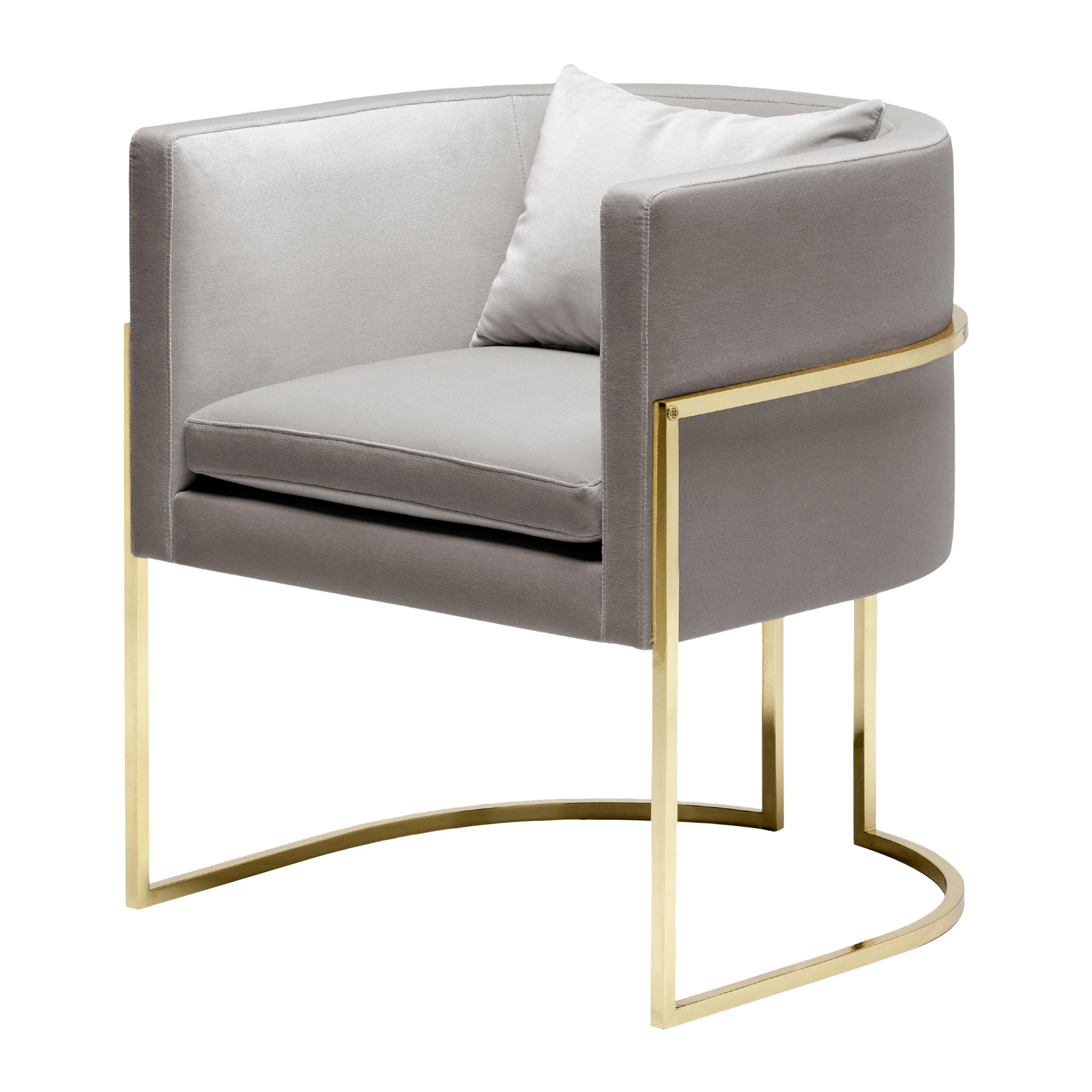 Julius Chair, in Polished Brass, Handcrafted in Portugal by Duistt