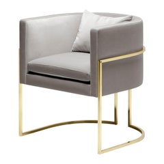 Julius Chair, in Polished Brass, Handcrafted in Portugal by Duistt