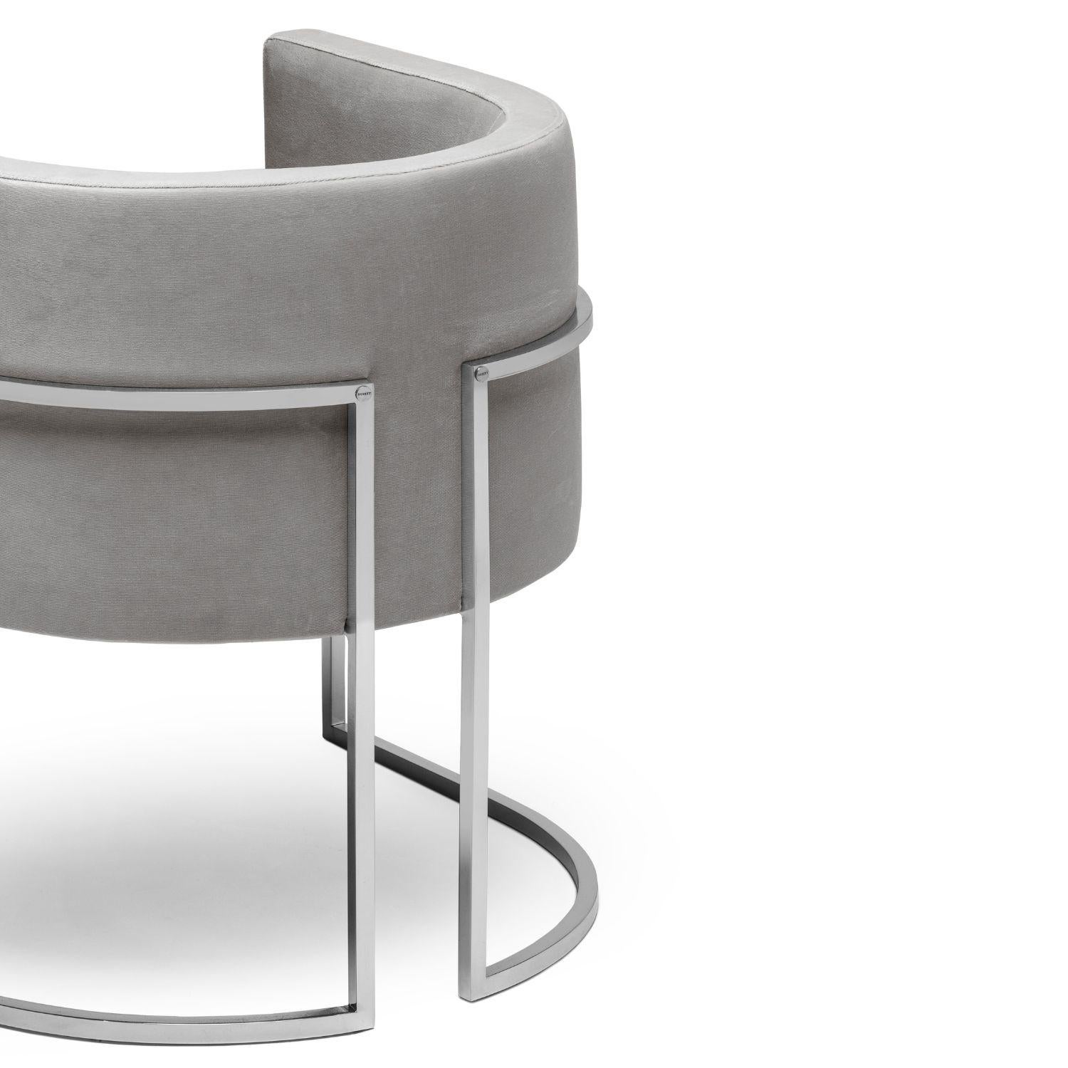 Portuguese Julius Chair, in Stainless Steel, Handcrafted in Portugal by Duistt For Sale