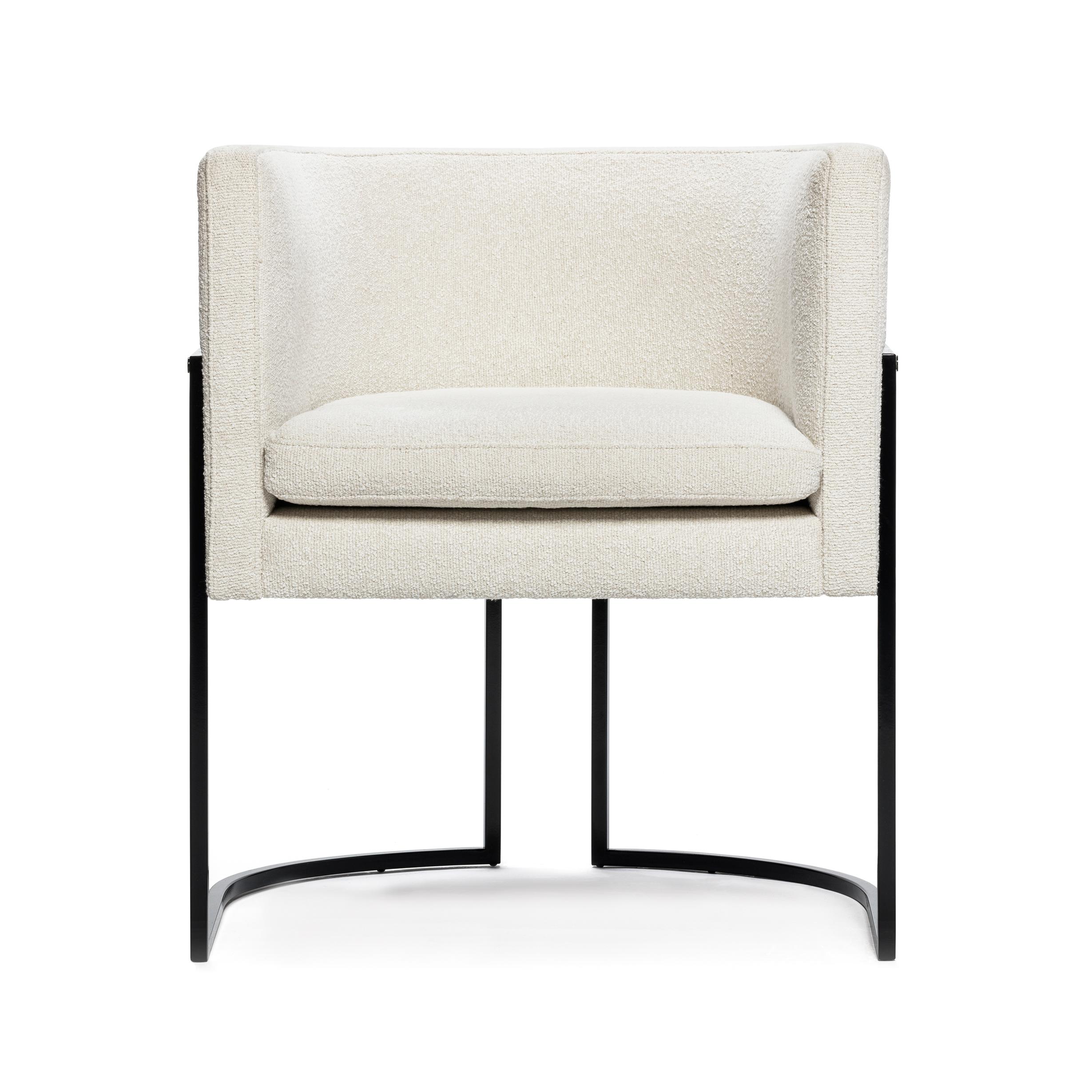 Portuguese Julius Chair, Iron Lacquered Structure, Handcrafted in Portugal by Duistt For Sale
