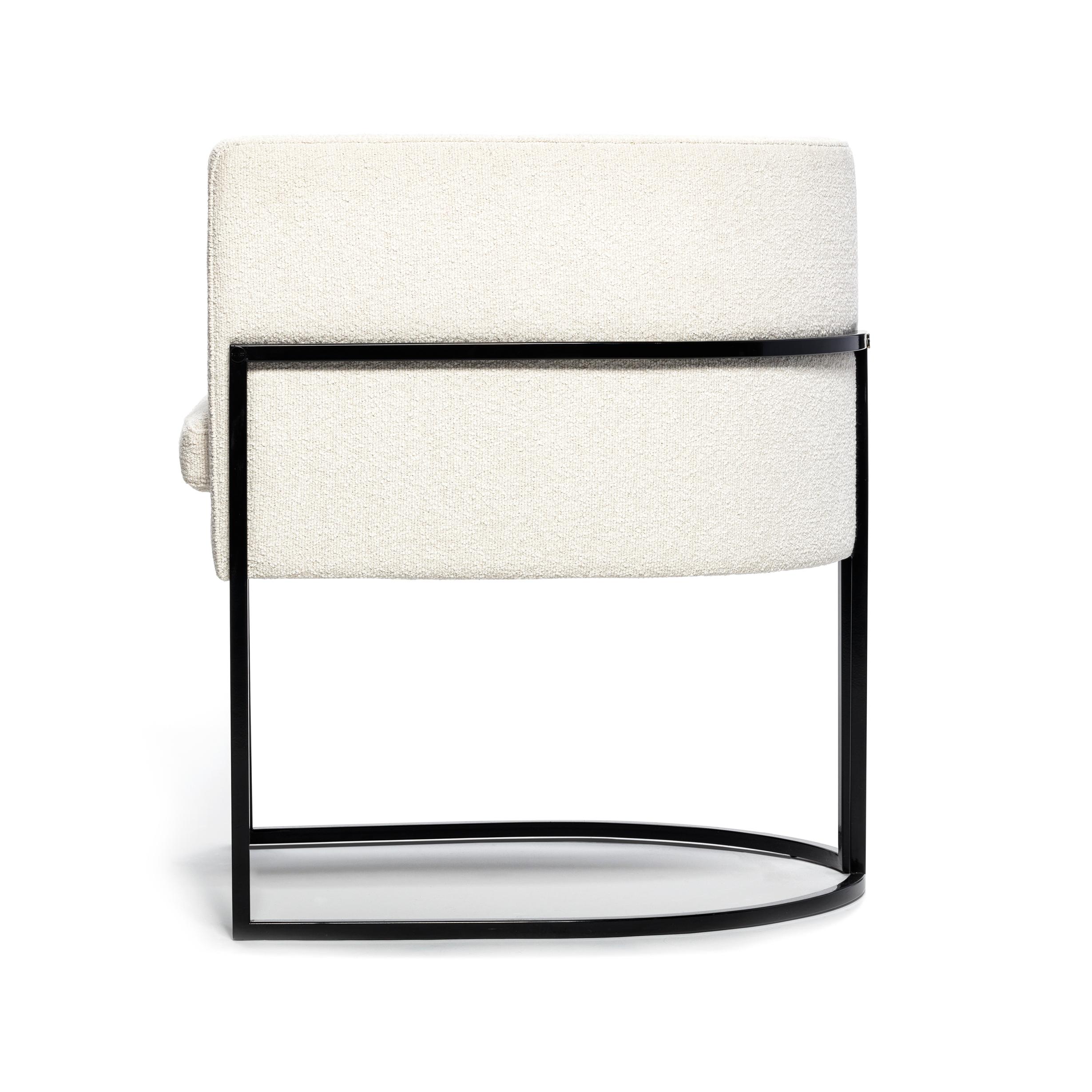 Julius Chair, Iron Lacquered Structure, Handcrafted in Portugal by Duistt In New Condition For Sale In Leça da Palmeira, PT