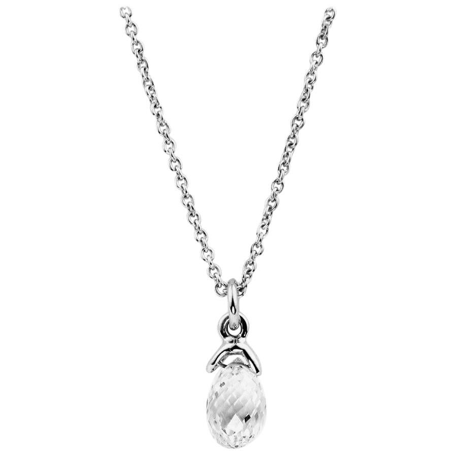 Julius Cohen 1.07 Carat Briolette Diamond Necklace