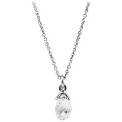 Julius Cohen 1.07 Carat Briolette Diamond Necklace