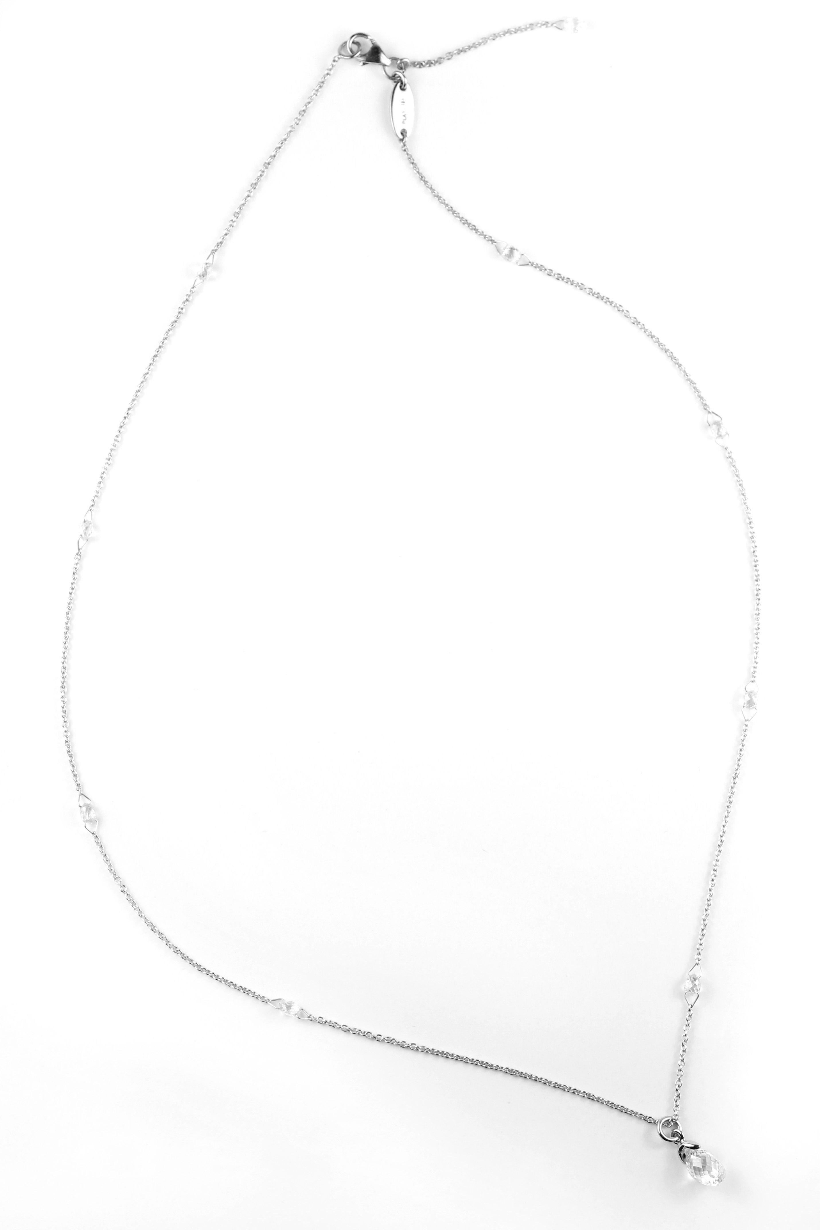 Julius Cohen 1,07 Karat Briolette-Diamant-Halskette im Zustand „Neu“ im Angebot in Brooklyn, NY
