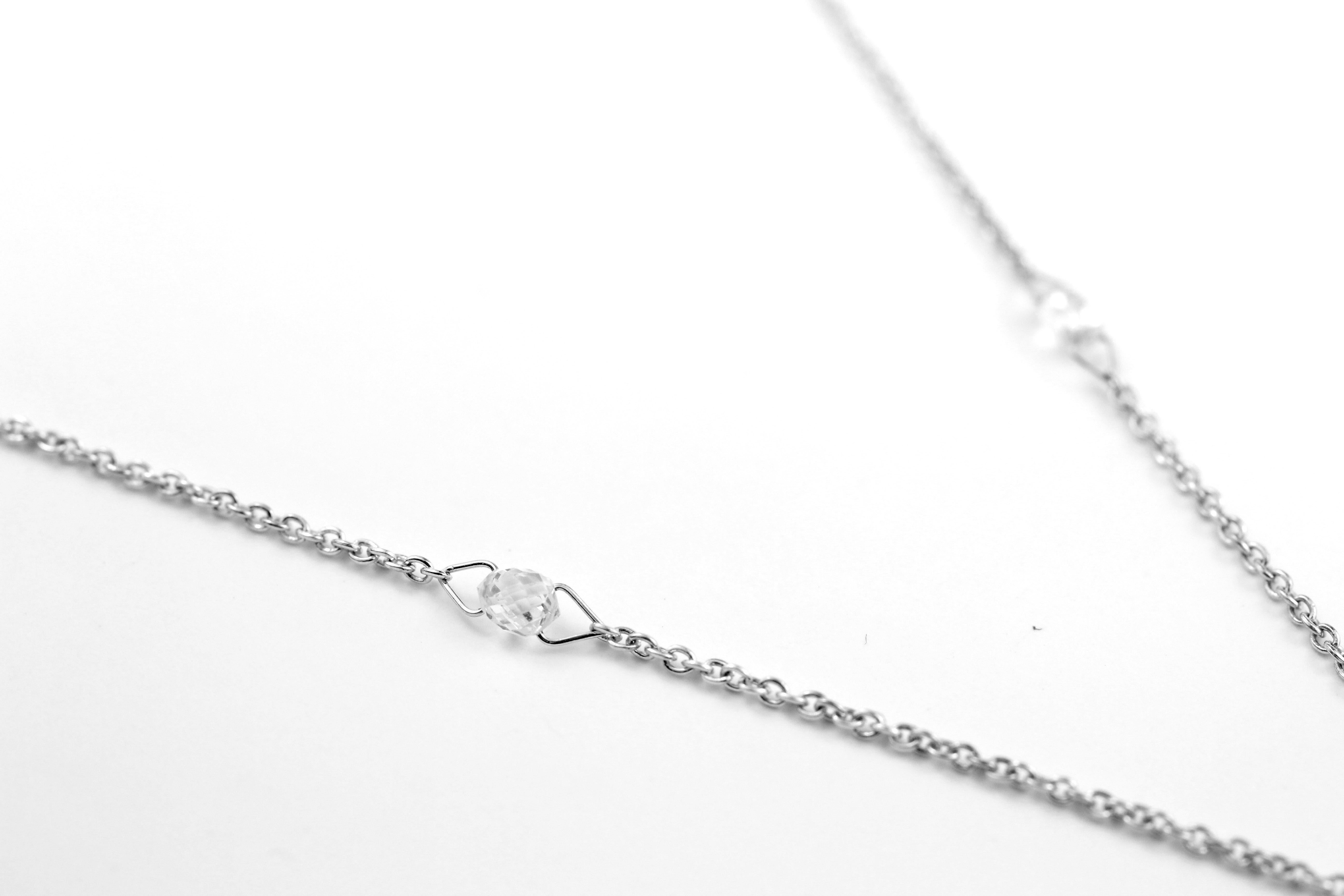 Contemporary Julius Cohen 1.07 Carat Briolette Diamond Necklace For Sale