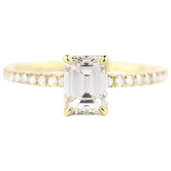 Julius Cohen Emerald Cut Diamond Ring