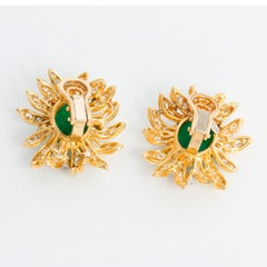 Orecchini con smeraldo e diamante di Julius Cohen