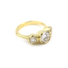 GIA-zertifizierter Dreifach-Diamant-Ring von Julius Cohen