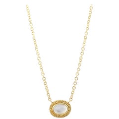 Julius Cohen Hand Granulated Moonstone Necklace