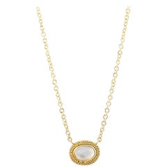 Julius Cohen Hand Granulated Moonstone Necklace