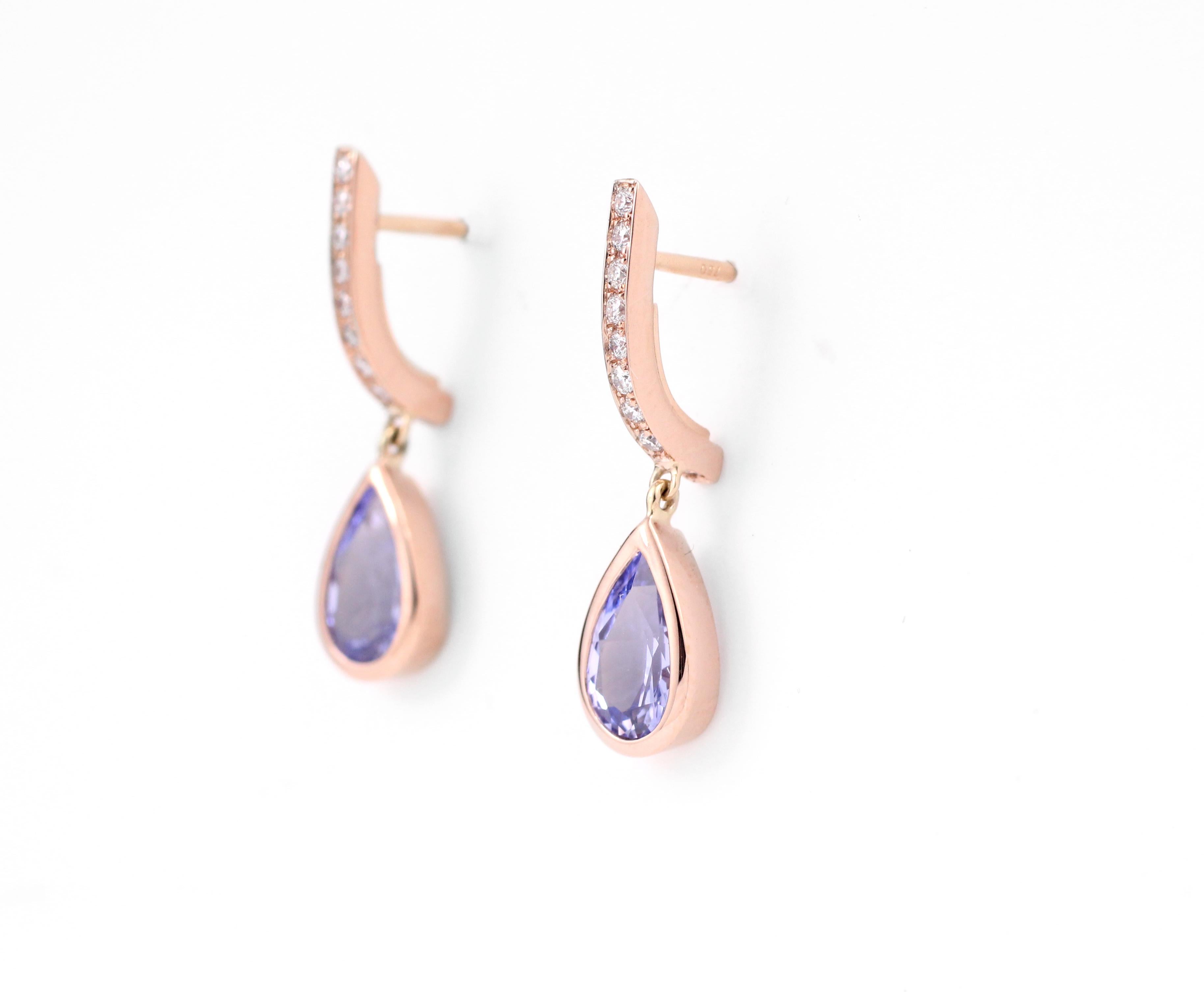 lavender earrings