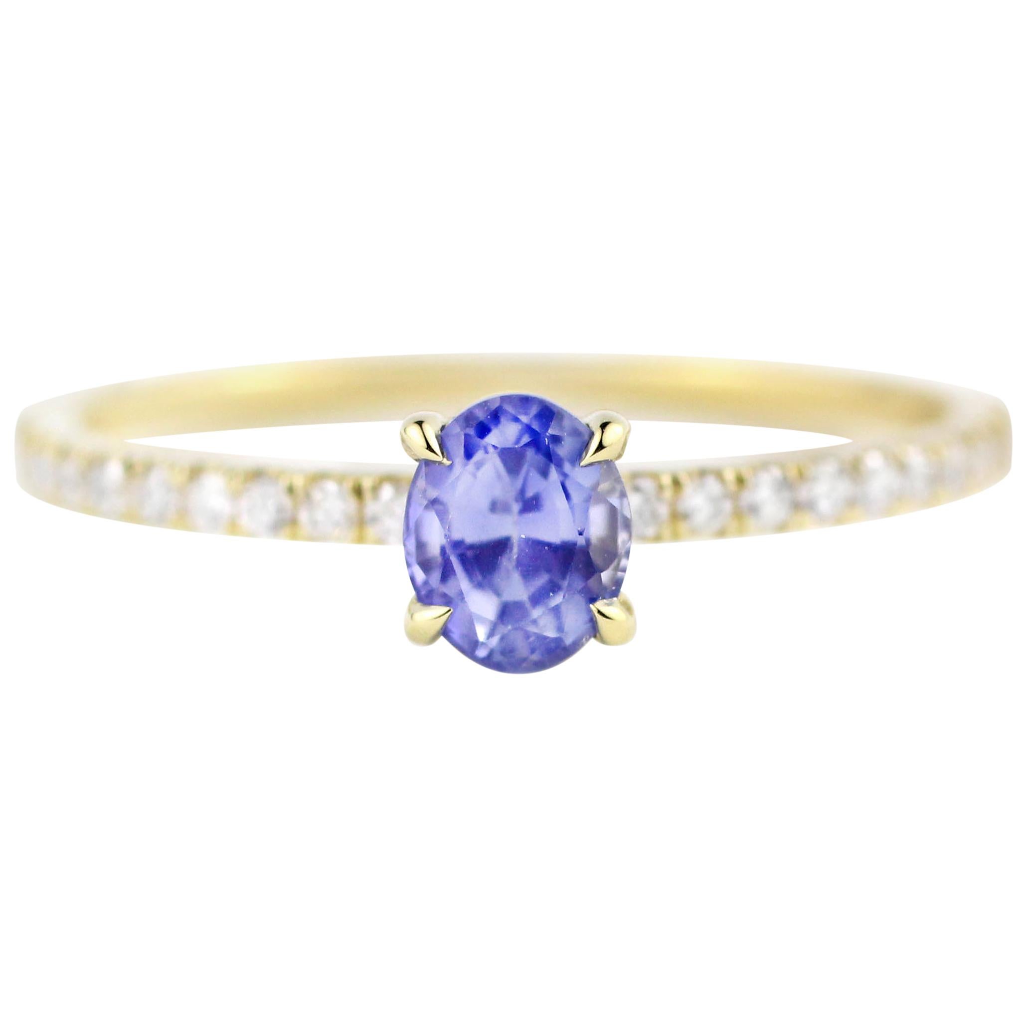 Julius Cohen Periwinkle Sapphire Ring