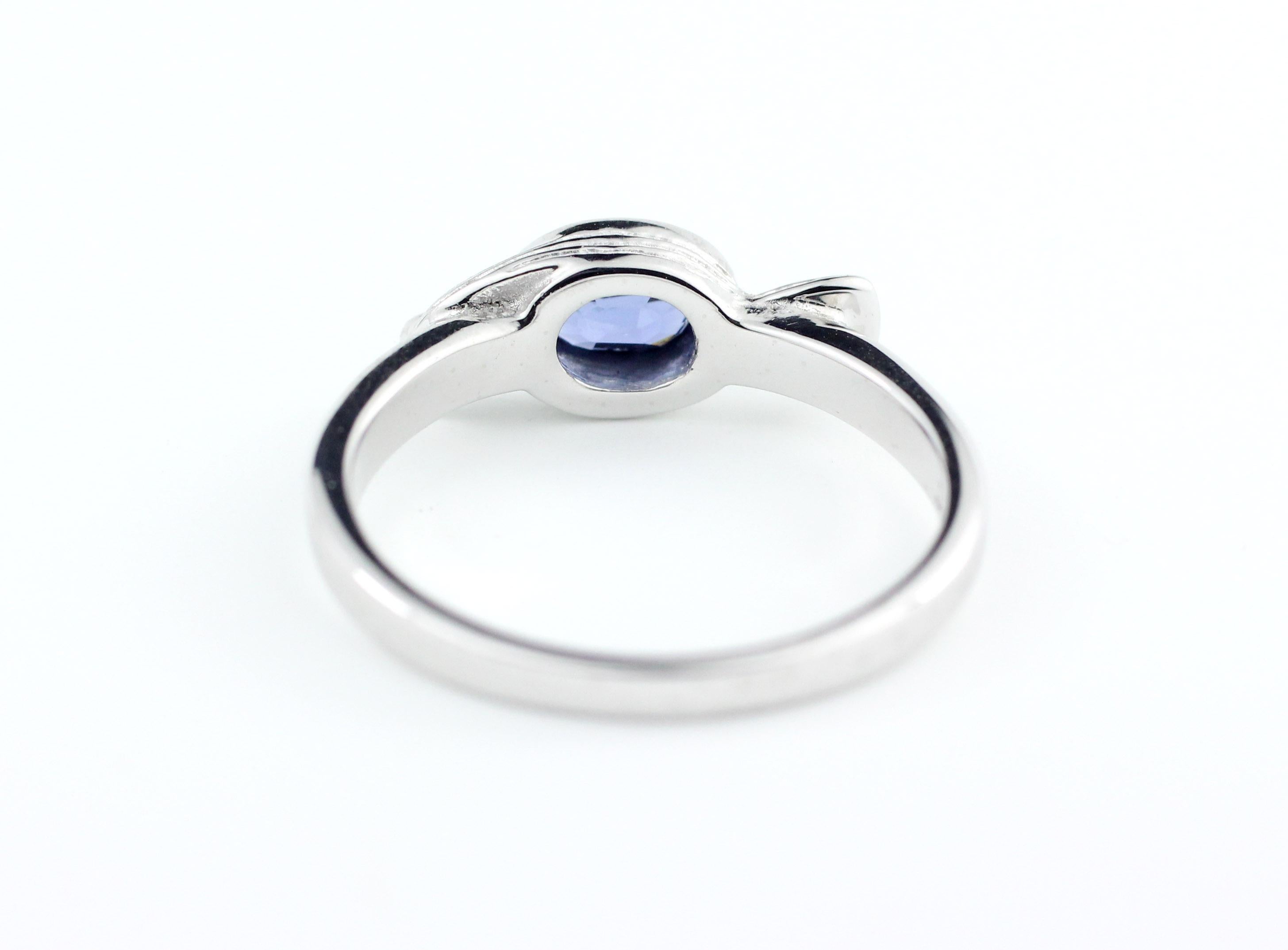 Contemporary Julius Cohen Sapphire and Platinum Bird Ring