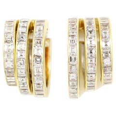 Julius Cohen Vintage Diamond Hoop Earrings
